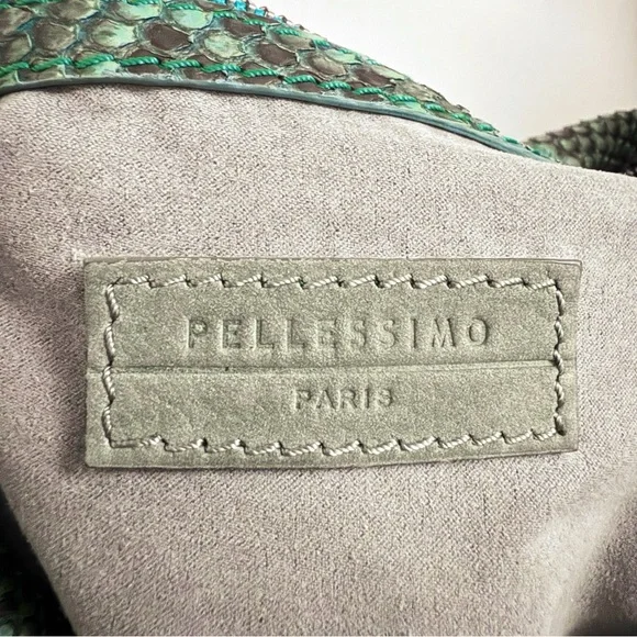 Pellessimo Paris Exotic Green Python Snakeskin Shoulder Hobo Bag - Picture 5 of 5